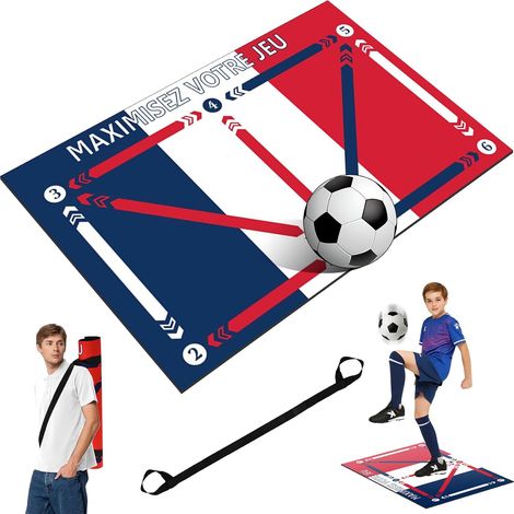 Football Training Mat 60 x 90 cm Non-Slip Football Training Mat for Ball Control, Dribble, Foot Training Mat for Indoor/Outdoor (1/5)