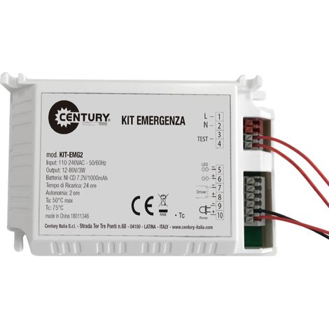 Kit di emergenza century per apparecchi led - kit-emg2