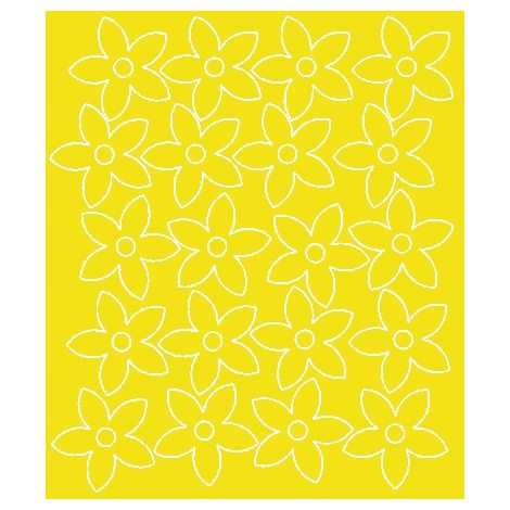Wand- und Fensteraufkleber mit Blumenmotiv, 20 Stück, gelb glänzend