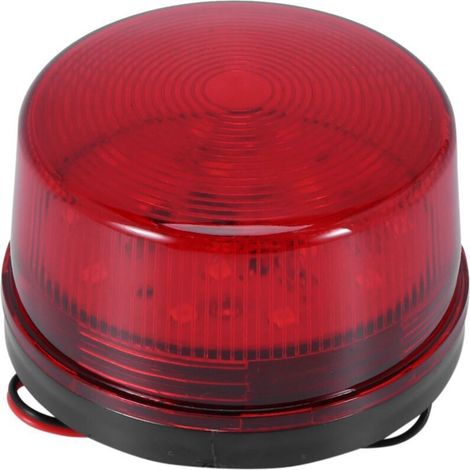 Lampe Strobe Led Clignotante 12V Alarme Sécurité Domestique Lumière Rouge (1/4)