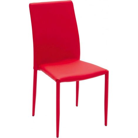 Sedia rivestita in ecopelle moderna Colori sedie Tempesta: Rosso (1/2)