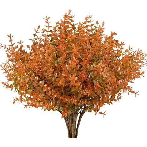 Plante Artificielle - Eucalyptus Faux Feuillage Vert Naturel - Décoration de Table Mariage ou Intérieur Élégant - Lot de 7 Pièces (1/5)
