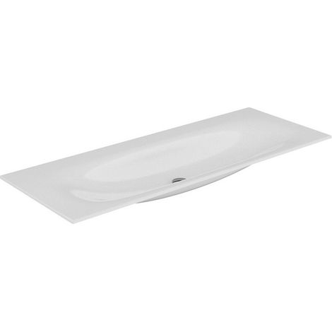 Lavabo en céramique EDITION 11 sans trou pour robinet 1405 x 17 x 538 mm blanc KEUCO
