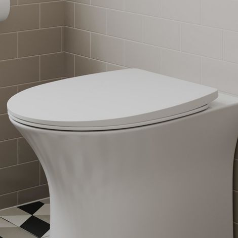Affine Soft Close Round Toilet Seat - Top Fix White (1/4)