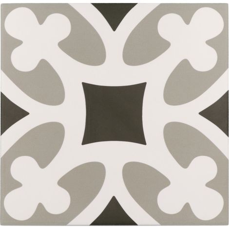 Aelle - Carrelage sol / mur effet ciment à motif 20x20 cm RIVOLI - VENECIA GRIS - Vendu par boîte de 1 m² (1/3)