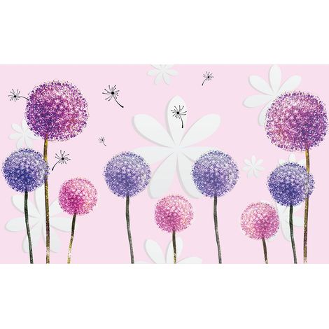 Papier peint panoramique Enfants - Fleurs pissenlit - 130 cm x 79 cm (1/2)