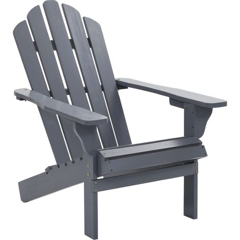 Chaise de jardin Fauteuil de Jardin Bois Gris 80620