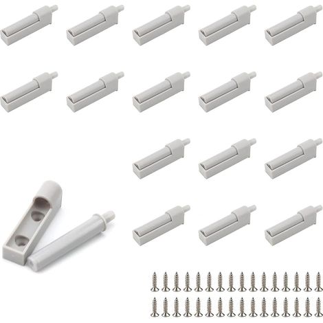 16 Stück graue Schranktürdämpfer - Tür- und Schubladendämpfer mit geräuschdämpfender Gummispitze für Kleiderschränke/Schränke/Möbel (Weiß, 16er-Pack) (1/5)