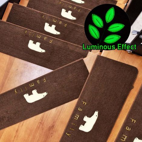 Set mit 5 beleuchteten, rutschfesten, selbstklebenden Treppenstufen für mehr Sicherheit auf Treppen, 70 x 22 x 4,5 cm
