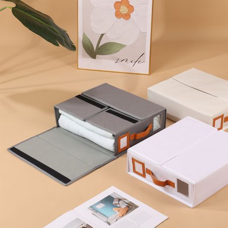 Faltbare Textile Aufbewahrung mit Schubladensystem Schrank Organizer Multifunktionsbox für Kleidung (1/5)