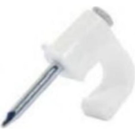 Lot de 100 clips de fixation 9 mm - Blanc - Chacon