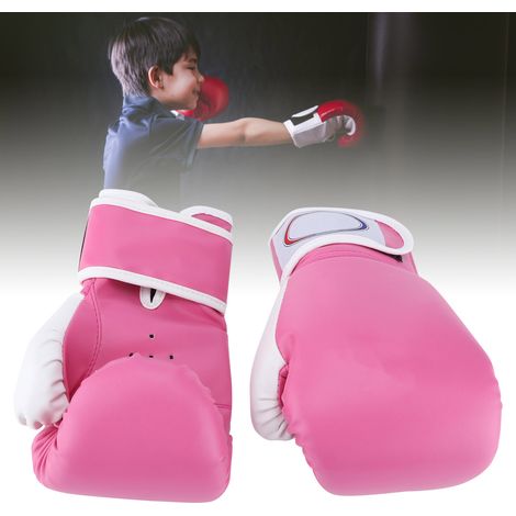 1 Paire de Gants de Boxe Enfants, Rose - Entraînement Sac de Frappe et Sparring pour Filles et Garçons