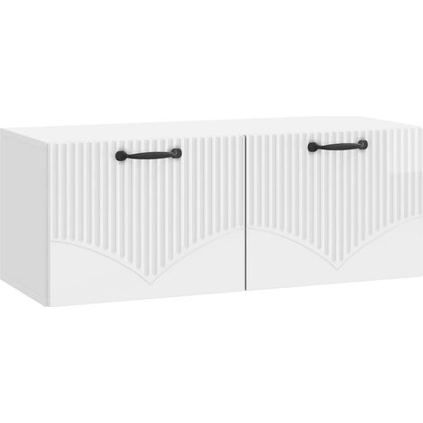 Maison Exclusive - Mobile Porta TV da Muro Bianco Lucido 78,5 x 31 x 30 cm (1/5)