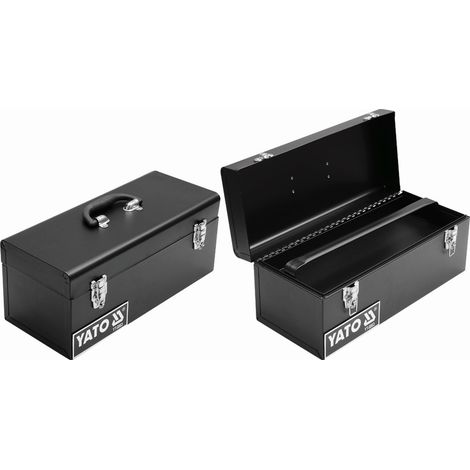 YATO YT-0883 - Cassetta degli attrezzi in metallo nero con piccole parti - Organizzazione professionale