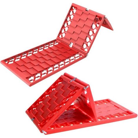 BelleRise - Tapis de traction pliables d'urgence pour pneus, dégager votre voiture de la neige, de la glace, de la boue et du sable - Lot de 2 (1/5)