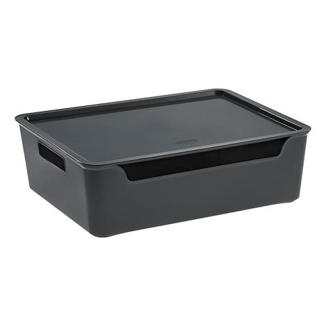 Boîte de rangement grise polypropylène 9,15 L Cep Bella - Lot de 6