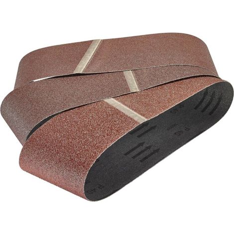 5 Bandes Abrasives 76x457 mm Grain 40 - Résistantes, Idéales pour Bricolage & Atelier (1/5)