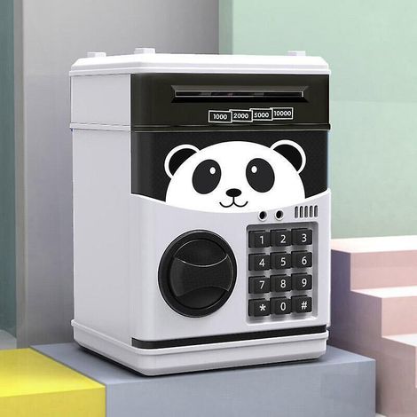 (panda) Tirelire Lectronique Avec Mot De Passe, Tirelire Atm Tirelire-invite Vocale Intelligente Tirelire Tirelire Pour Enfants Tirelire Cadeau De (1/5)