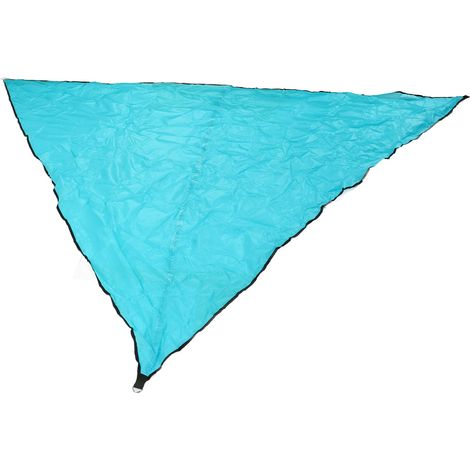 Voile d'ombrage triangulaire extérieure, toile pare-soleil UV anti-pluie, tonnelle bleu lac (1/5)
