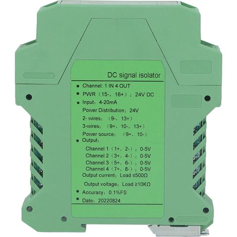 Isolateur de signal courant continu 1 entrée 4 sorties, conditionneur transmetteur PLC pour carte circuit 0-5V (1/5)