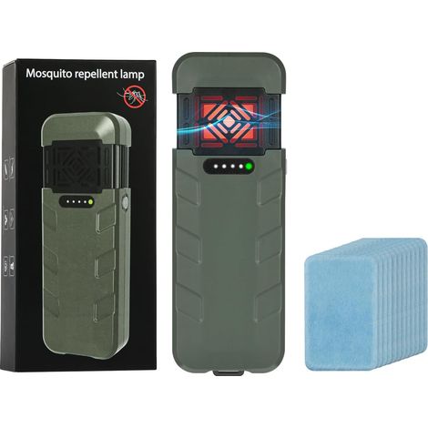Répulsif anti-moustiques électrique 3 en 1, idéal pour le camping, avec lampe torche SOS et batterie de 9600 mAh. (1/5)