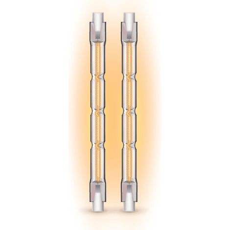 Xanlite – Ampoules halogènes R7S 118mm 2200 lumens 2900K dimmable – Pour luminaires – Lot de 2 – PACK2HR7S118118W