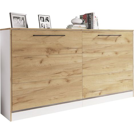 Cama del gabinete con la base de listones 90x200 114x213x43 - VCM