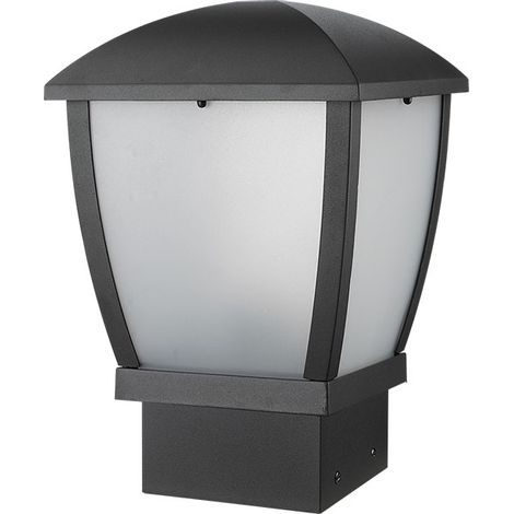 Farola/sobremuro drave ip44 1xe27 l.17xan.17xal.27cm negro