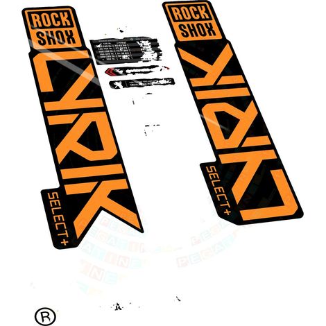 Pegatinas de vinilo resistente, diseños personalizables, color naranja fluorescente. (1/2)