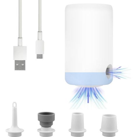 Pompe électrique pour Sac de Rangement sous Vide, 1500mAh Pompe à air Portable, Pompe à air électrique 20W pour Matelas Gonflable, pataugeoire, Jouet de Plage, Pompe à air Rechargeable (1/3)