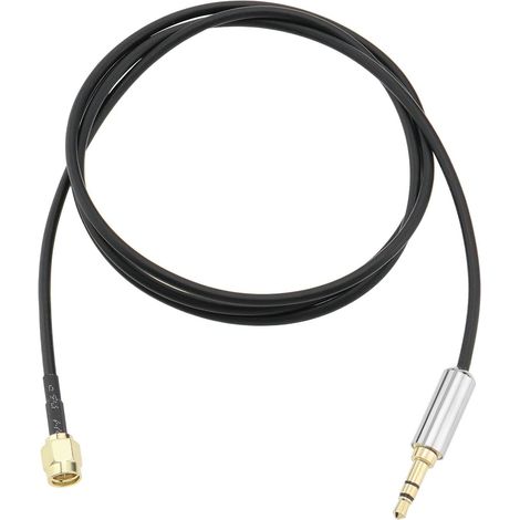 SMA Male to 3.5mm 1/8" TRS Stereo Plug Extension Cable, 1m Length, for Connecting a Shortwave Radio or Radio Receiver to an Antenna, Coaxial Cable (1/5)