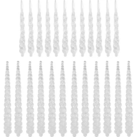 EASYCOMFORT Lot de 24 Pendentifs en Acrylique Transparent pour Sapin de Noël – Ornements Suspendus DIY Décoration Arbre et Ambiance Festive (1/5)