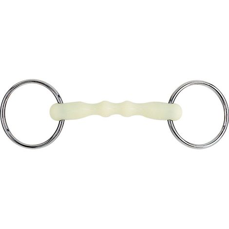 Edelstahl-Vollring Ponyfaden mit Apfelgeschmack-Mundstück 11,5 cm