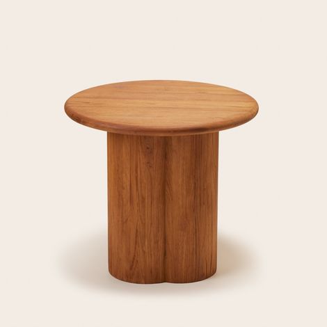 Table d'appoint en Plateau rond et pied totem MYRIA (1/4)