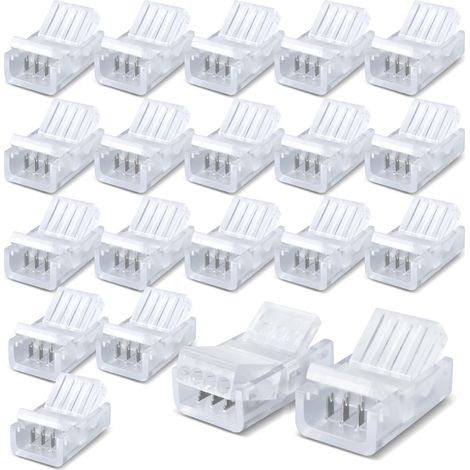 20pcs Strip Connector Wire Quick Connector for 8mm 4 Pin LED Light, Cable Strip for LED Light Srtip (1/5)