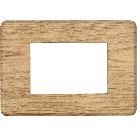 ETTROIT AN87305 Slim Thin 3P-Platte, dunkle Holzfarbe, kompatibel mit Bticino Axolute Air