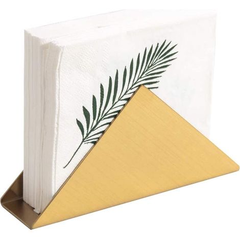 Porte-serviettes de table en métal doré - Support à serviettes (1/5)