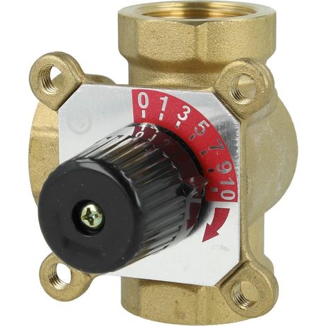 Vanne mélangeuse 3 voies Wipex laiton, F1'' - Ø25 - 8 Kv