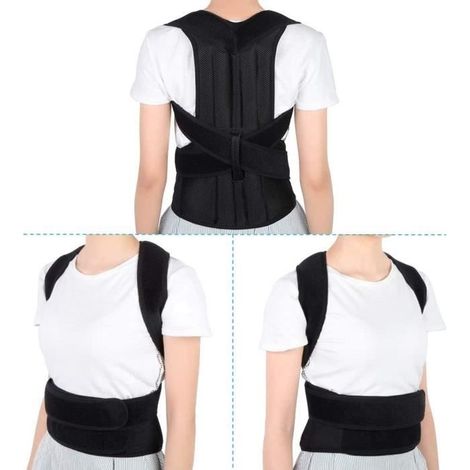 Correcteur de Posture, Ceinture Maintien de Dos Réglable, Redresse Dos, Support de Dos et l’épaule Soulager douleurs du cou (1/3)