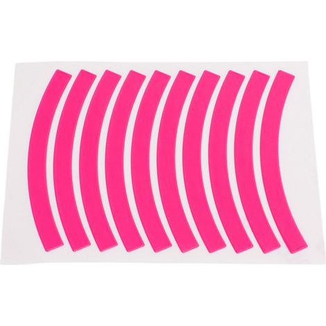 Autocollants réfléchissants pour draisienne enfant, bandes adhésives pour roues, accessoires de sécurité, rose (1/5)