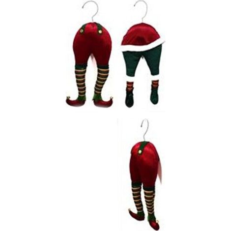 Gambe giullare elfo gnomo decorazioni per albero di natale addobbi puntale o da - lui o lei: lui (1/5)