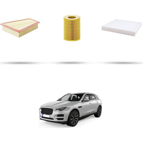 Kit tagliando 3 filtri compatibile con Jaguar F-Pace (X761) 3.0 diesel 221kw dal 2017