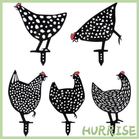 Garosa Pieu animal Ensemble de Piquets de Poulet 5 Pièces, Décorations de Jardin en Forme D'animal en Acrylique jardin artificiel (1/5)