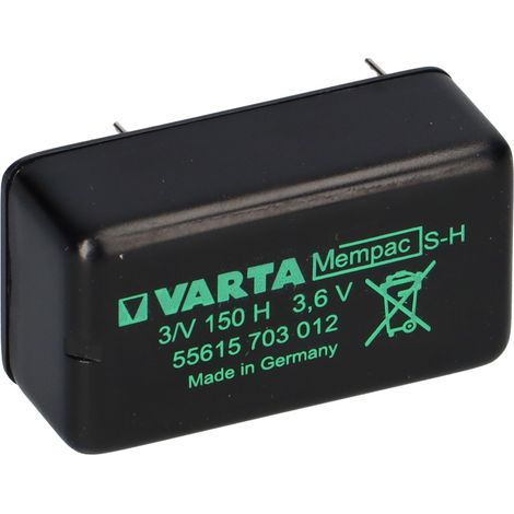 Varta Mempac 3/V150H - 3,6V / 150mAh Print 2/2 ++/-- VKB 55615 703 012 (1/5)