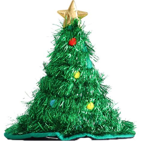 Chapeau De Sapin De Noël - Diamètre 32 Cm Hauteur 40 Cm - En Tissu Non Tissé Et Pvc - Décoration De Sapin De Noël - 1 Pièce (1/3)