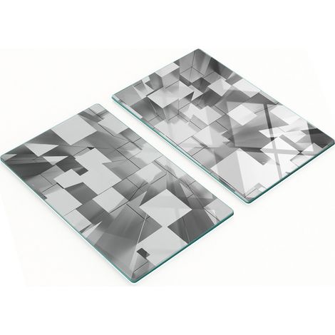 Tablas de cocina de vidrio templado con gr谩ficos abstractos decorativos 2x30x52 cm (1/5)