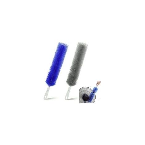 Lot de 2 plumeaux en toile d'araignée - Brosse de nettoyage en plastique - Tête en microfibre - Réutilisable - Pour volets de climatisation, ventilateurs de plafond, grilles d'aération, rideaux, (1/4)