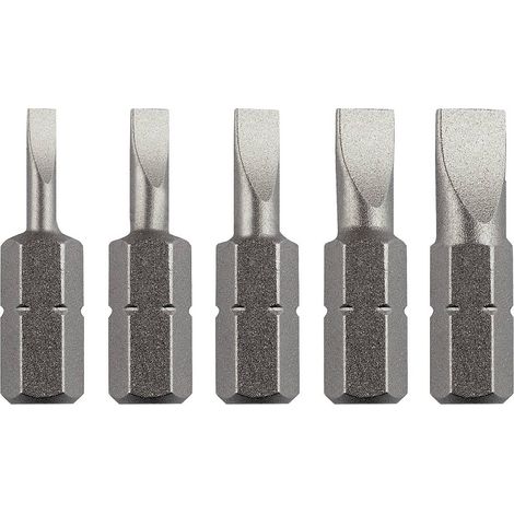 KWB 5 X 25 MM PLAT BITS STANDARDS SET 120540 UTILISATION DE BASE (1/4 '', ISO 1173, C 6.3) (1/3)