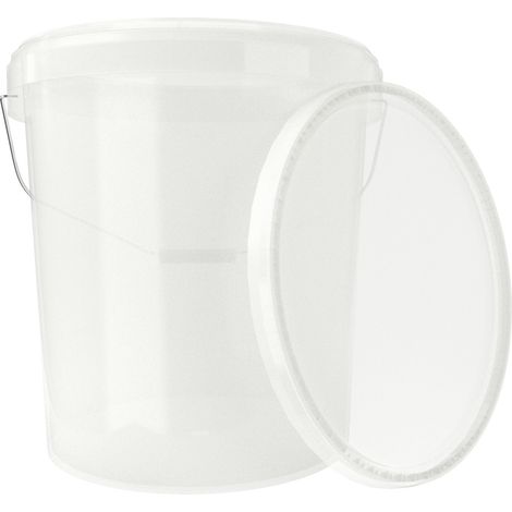 Eimer mit Deckel Kunststoff Leereimer Griff 15,9l lebensmittelecht natur Farbe