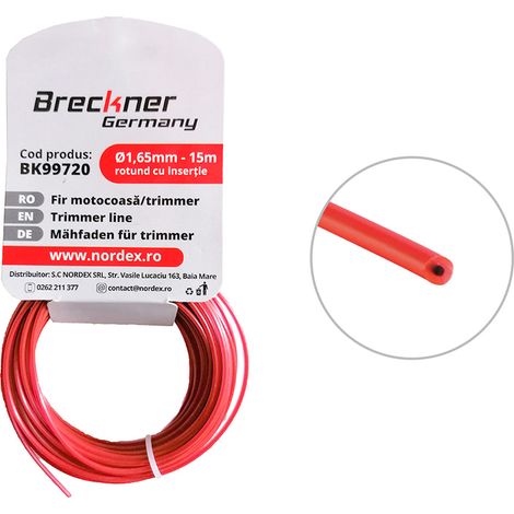 Filo per decespugliatore tondo, 1,65 mm x 15 m Breckner Germany